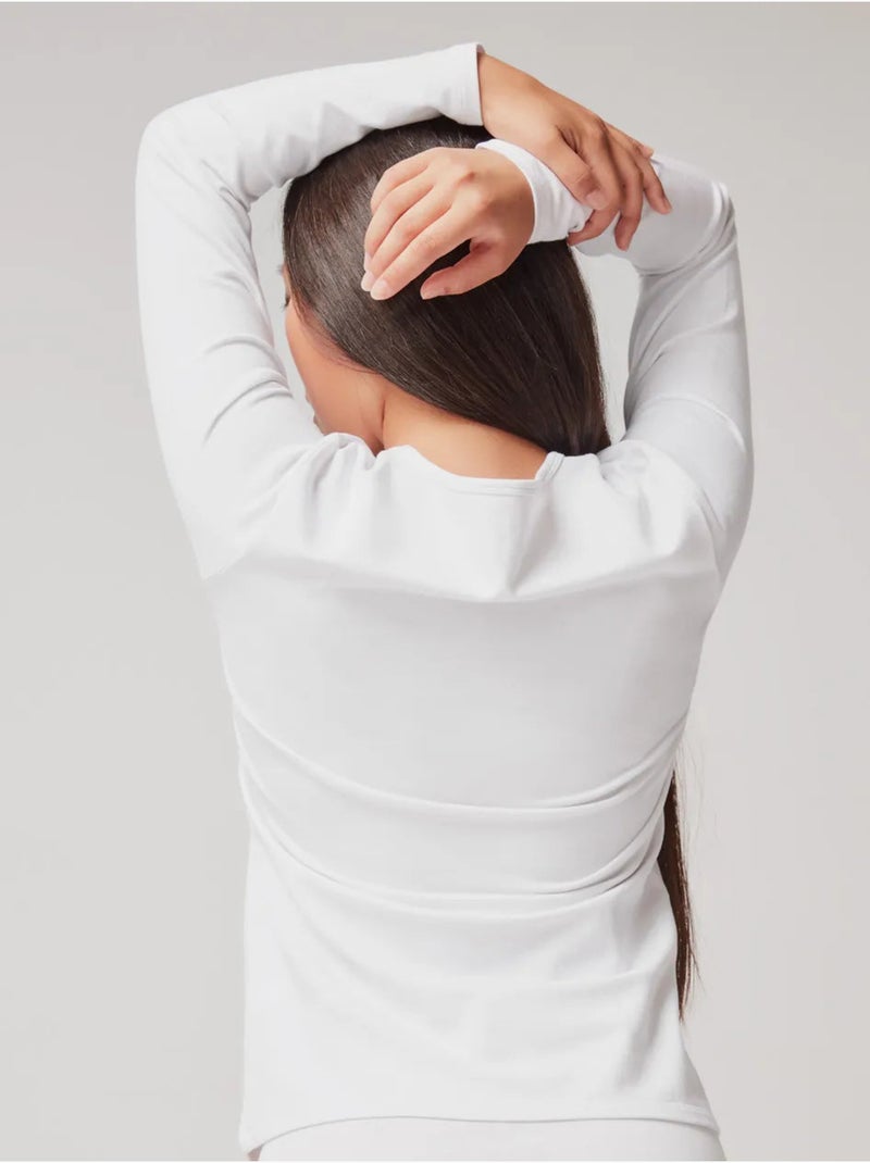 Camiseta interior termal de manga larga en tejido de modal Blanco - Kiabi