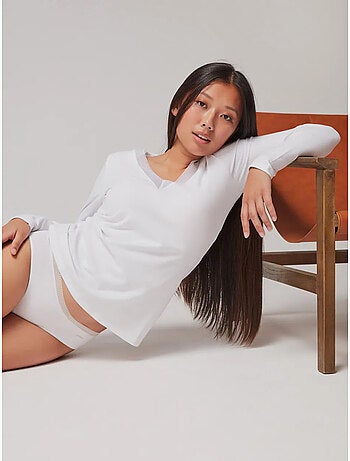 Camiseta interior termal de manga larga en tejido de modal