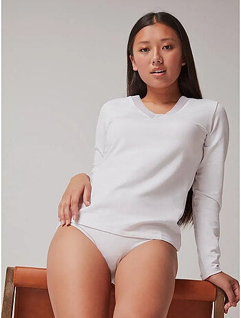Camiseta interior termal de manga larga en tejido de modal