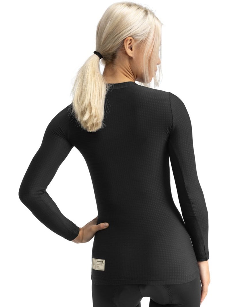 Camiseta interior térmica de gravel mujer ciclismo mujer clotte Negro - Kiabi