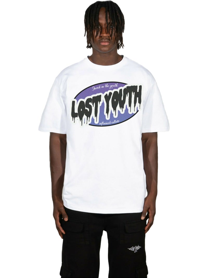 Camiseta invest para adultos unisex - lost youth Blanco - Kiabi