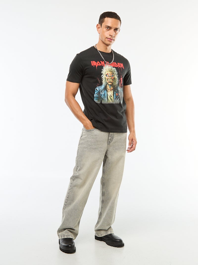 Camiseta 'Iron Maiden' de manga corta Negro - Kiabi