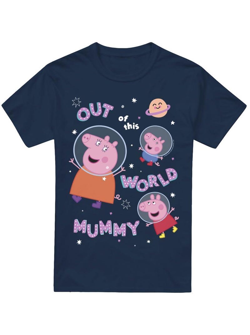 Camiseta is out of this world de mamá pig para hombre - peppa pig Azul marino - Kiabi