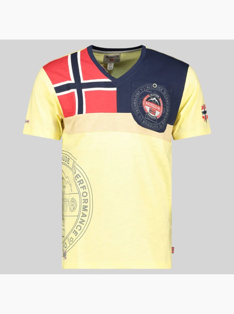 Camiseta j-flag – geographical norway Amarillo - Kiabi