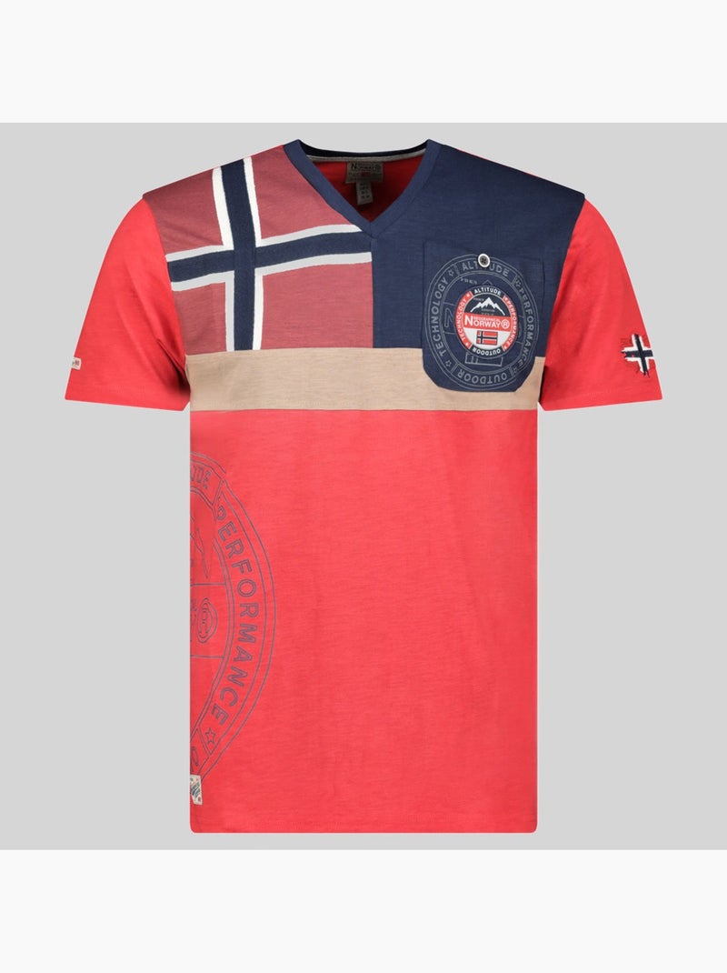 Camiseta j-flag – geographical norway Rojo - Kiabi