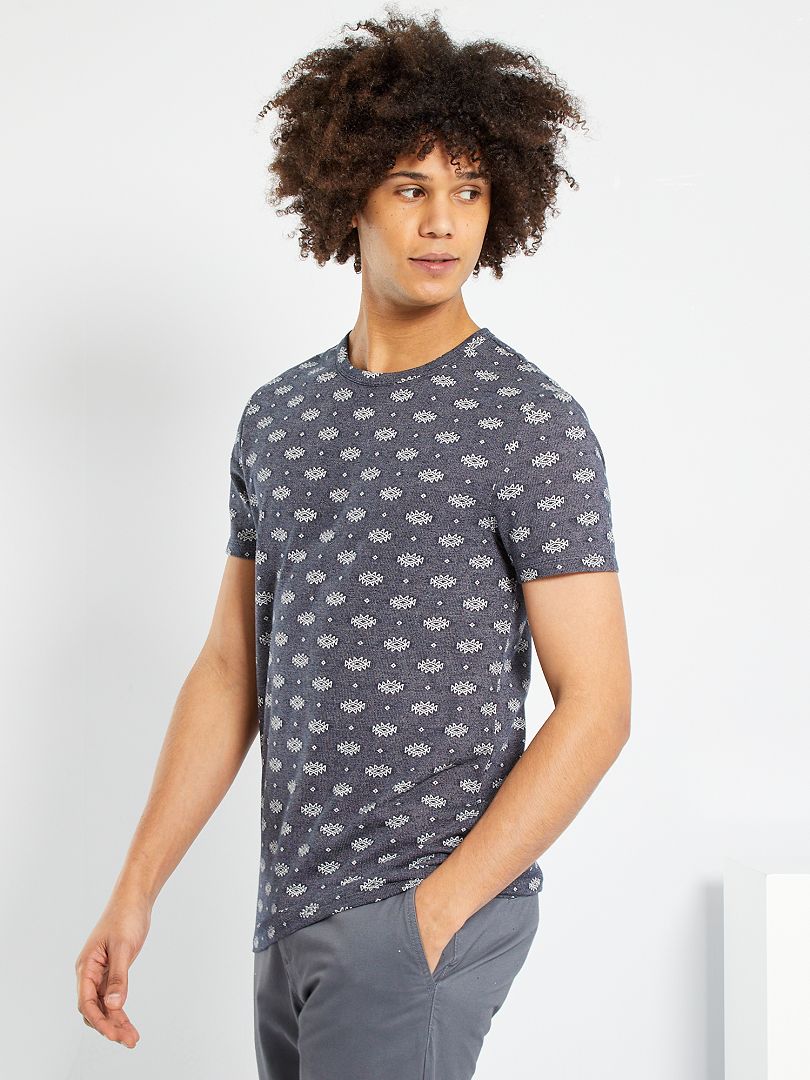 Camiseta Springfield De Tejido Jacquard - Con Bolsillo, Estilo Casual Y Cómoda