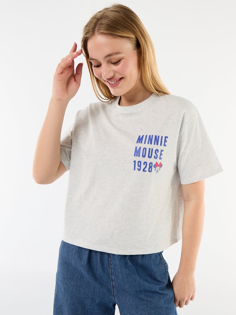 Camiseta jaspeada 'Minnie' Gris - Kiabi