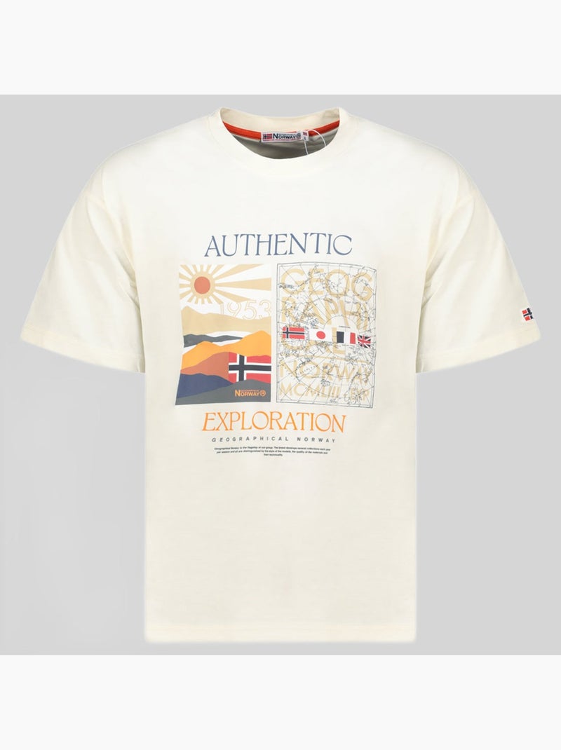 Camiseta jauthentic – geographical norway Blanco - Kiabi