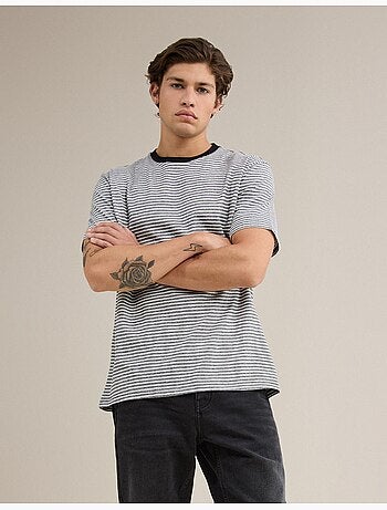 Camiseta jersey de rayas, MO Fashion