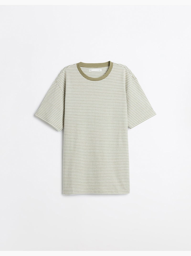 Camiseta jersey de rayas, MO Fashion Verde - Kiabi