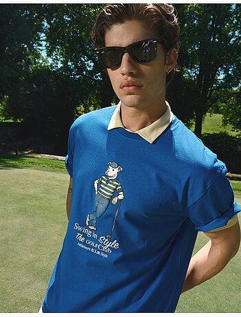Camiseta jersey estampada, MO Fashion
