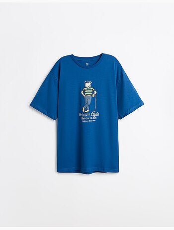 Camiseta jersey estampada, MO Fashion
