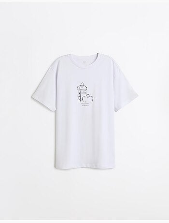 Camiseta jersey estampada, MO Fashion