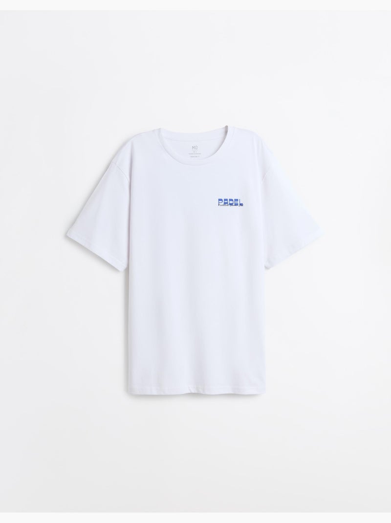 Camiseta jersey estampada, MO Fashion Blanco - Kiabi