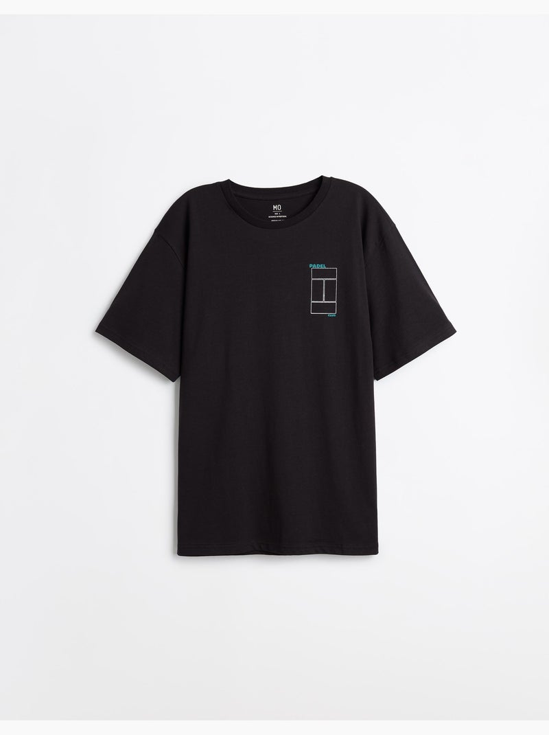 Camiseta jersey estampada, MO Fashion Negro - Kiabi