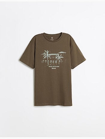 Camiseta jersey estampada, MO Fashion