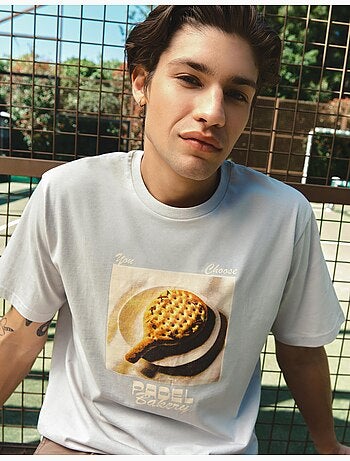 Camiseta jersey estampada, MO Fashion