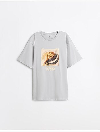 Camiseta jersey estampada, MO Fashion