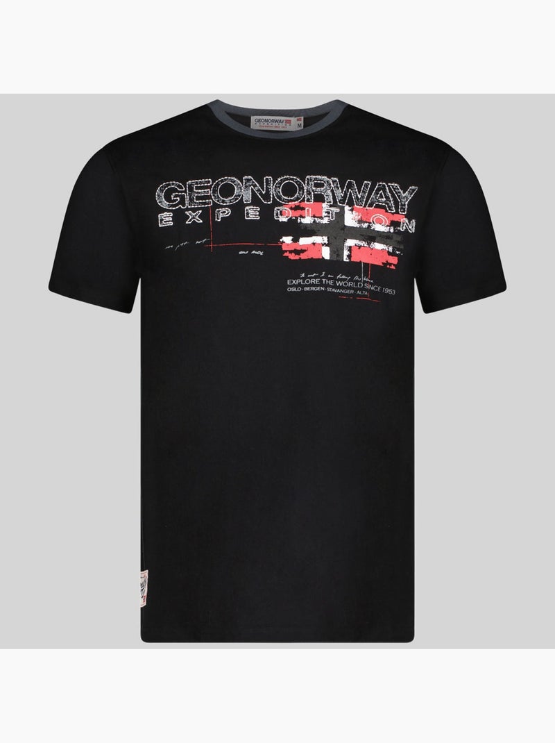 Camiseta jisland – geographical norway Negro - Kiabi