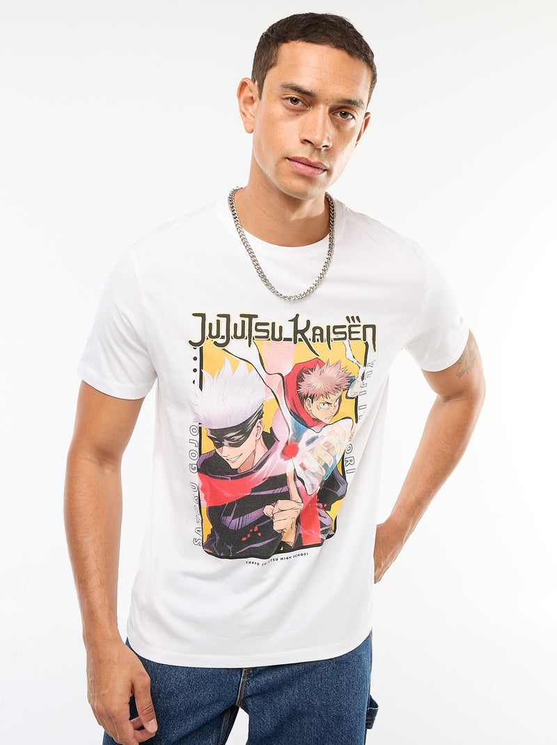 Camiseta 'Jujutsu Kaisen' de algodón Blanco - Kiabi
