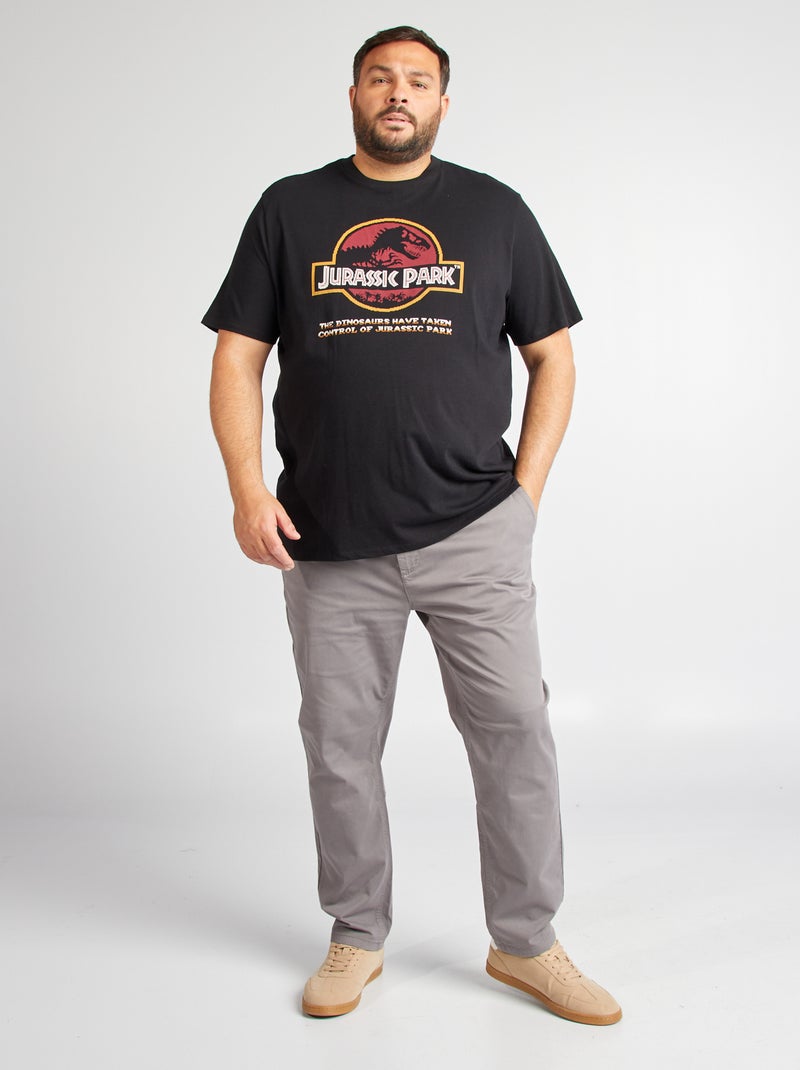 Camiseta 'Jurassic Park' estampado pixel art NEGRO - Kiabi