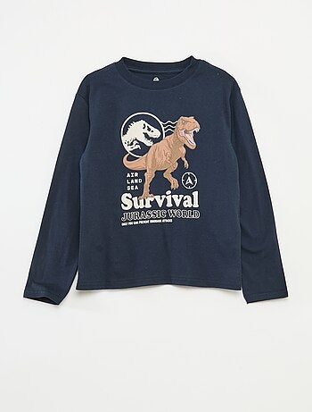 Camiseta 'Jurassic World' de algodón liso