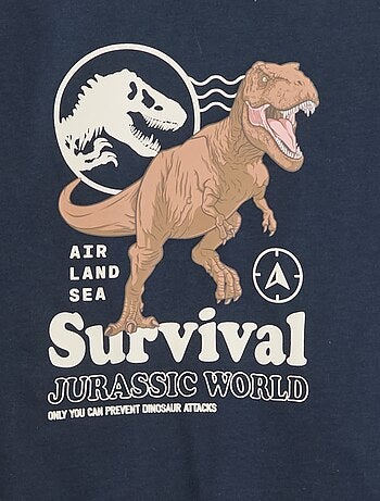 Camiseta 'Jurassic World' de algodón liso