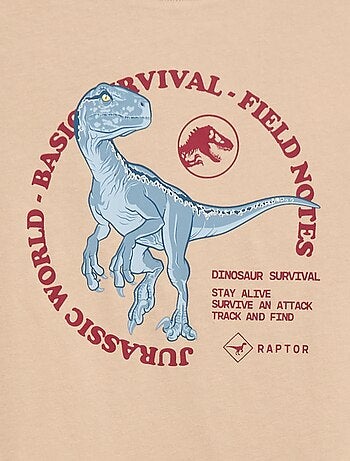 Camiseta 'Jurassic World' de algodón liso