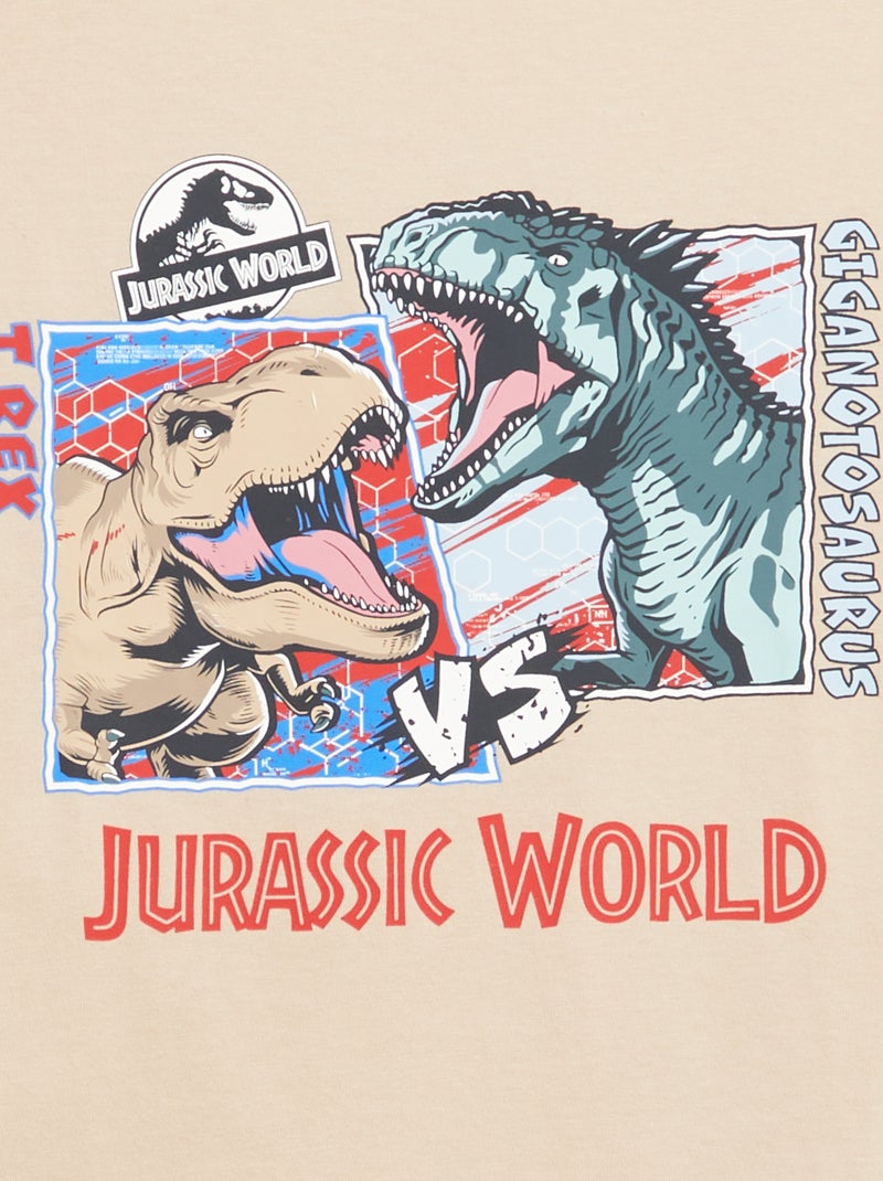 Camiseta 'Jurassic World' de manga corta Beige - Kiabi