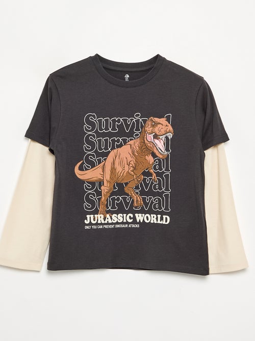 Camiseta \'Jurassic World\' de manga larga - Kiabi