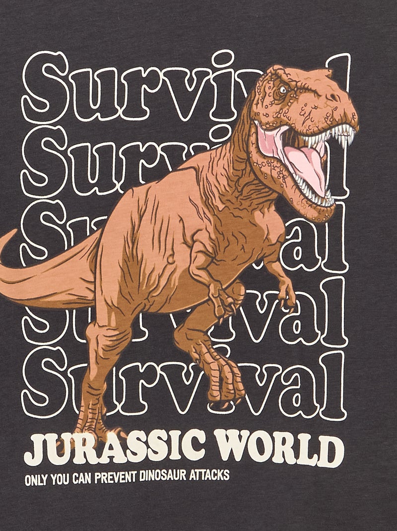 Camiseta \'Jurassic World\' de manga larga Negro - Kiabi