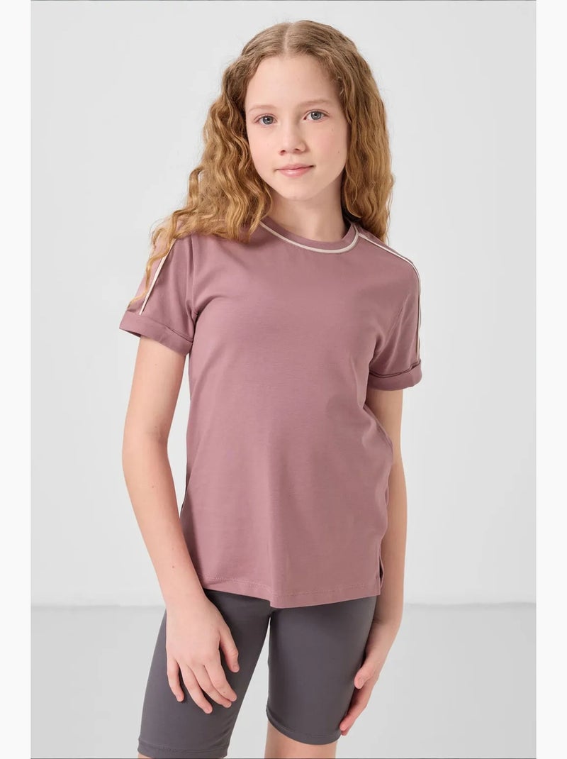 Camiseta juvenil unisex de algodón y elastano tommy Rosa viejo - Kiabi