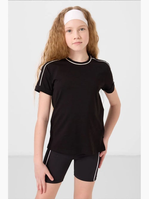 Camiseta juvenil unisex de algodón y elastano tommy - Kiabi