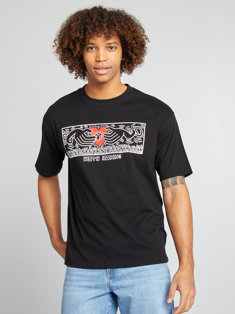 Camiseta 'Keith Haring'  - San Valentín negro - Kiabi