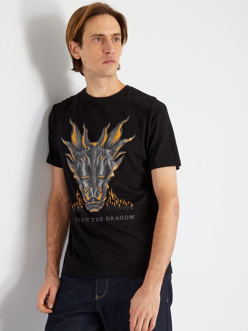 Camiseta 'La casa del dragón' negro - Kiabi