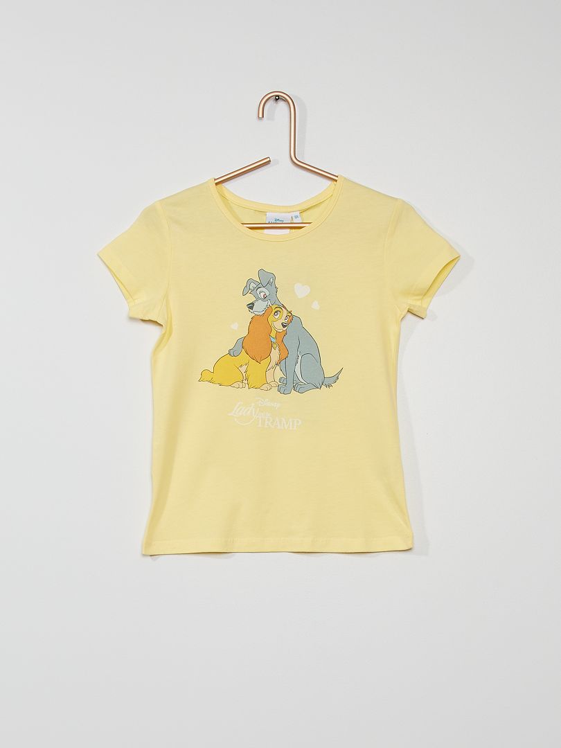 Camiseta 'La dama y el vagabundo' AMARILLO - Kiabi