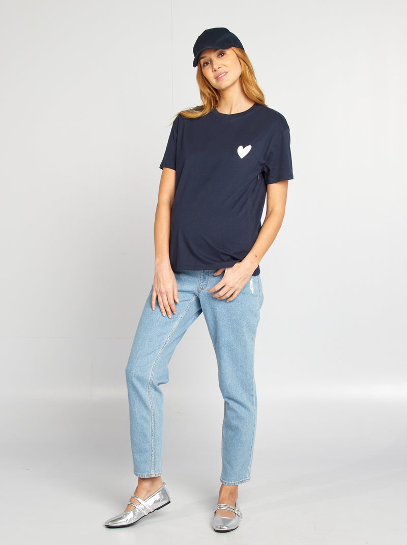 Camiseta lactancia con estampado BLANCO - Kiabi