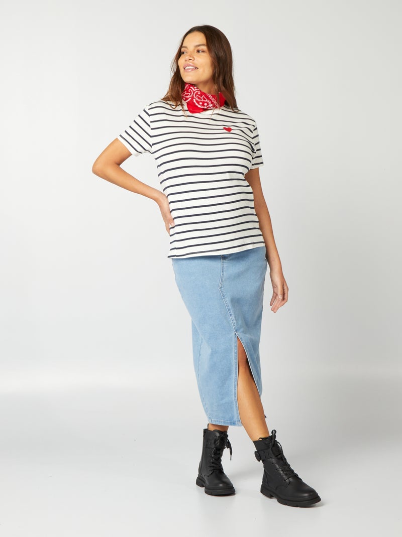 Camiseta lactancia con estampado BLANCO - Kiabi