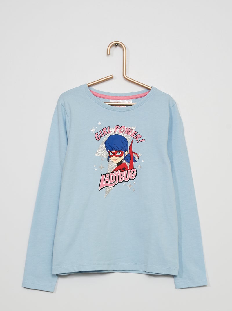 Camiseta 'Lady Bug' de punto azul gris - Kiabi