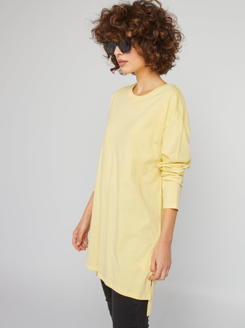 Camiseta larga AMARILLO - Kiabi