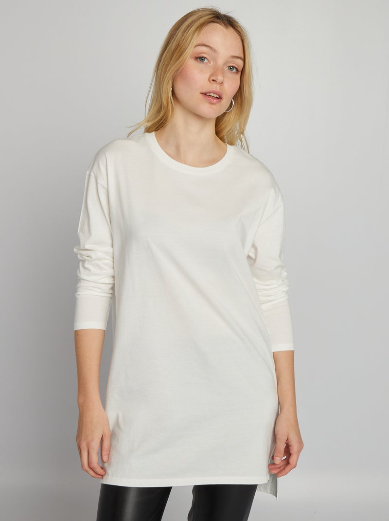 Camiseta larga crudo - Kiabi