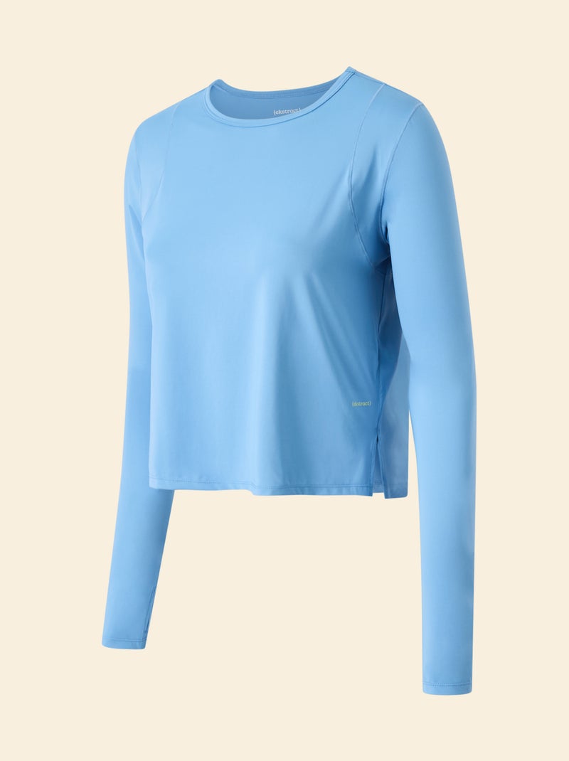 Camiseta larga fluida - (ekstract) Azul - Kiabi