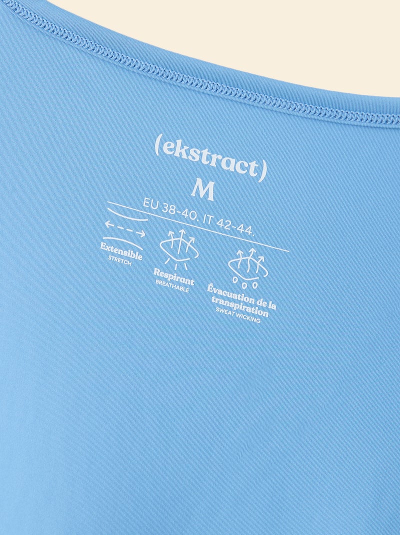 Camiseta larga fluida - (ekstract) Azul - Kiabi