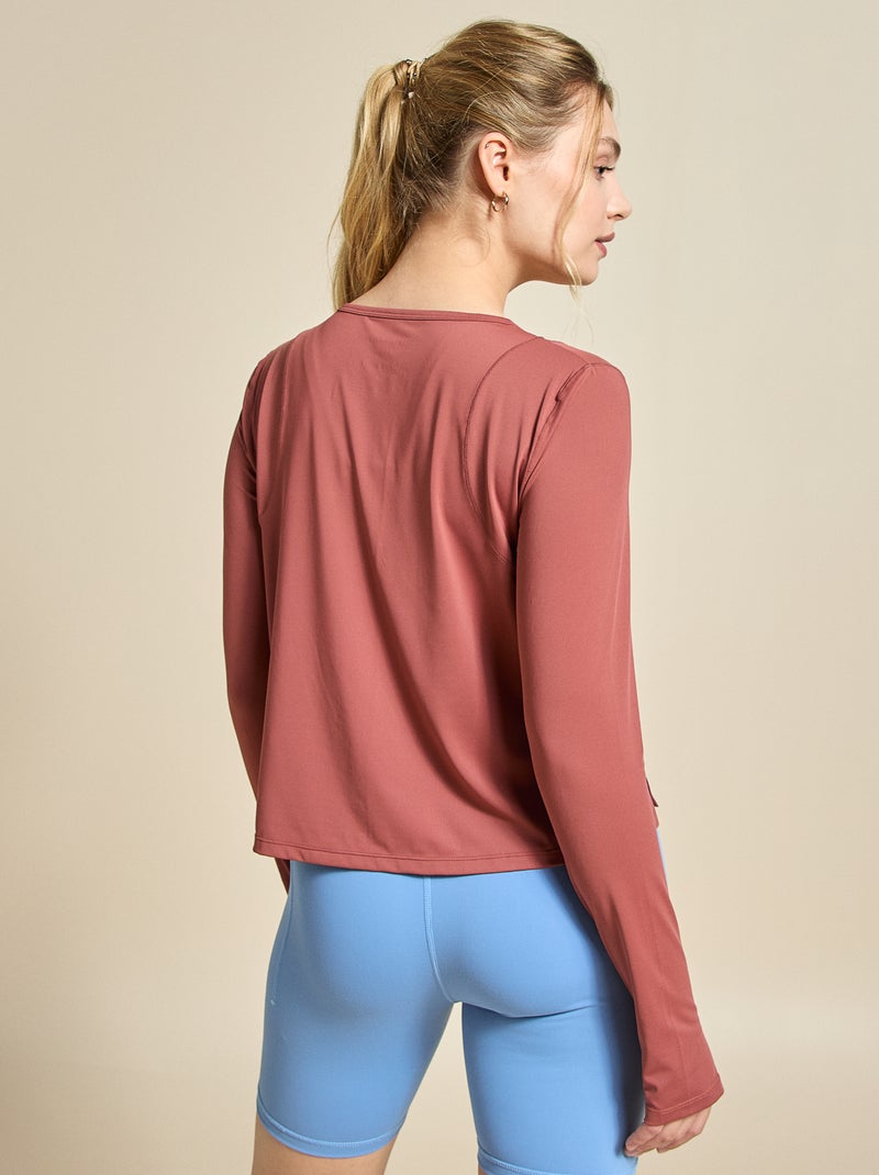 Camiseta larga fluida - (ekstract) Marron - Kiabi