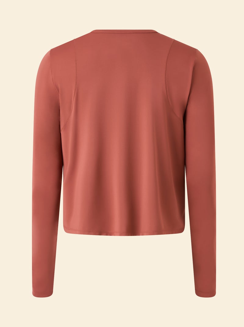 Camiseta larga fluida - (ekstract) Marron - Kiabi