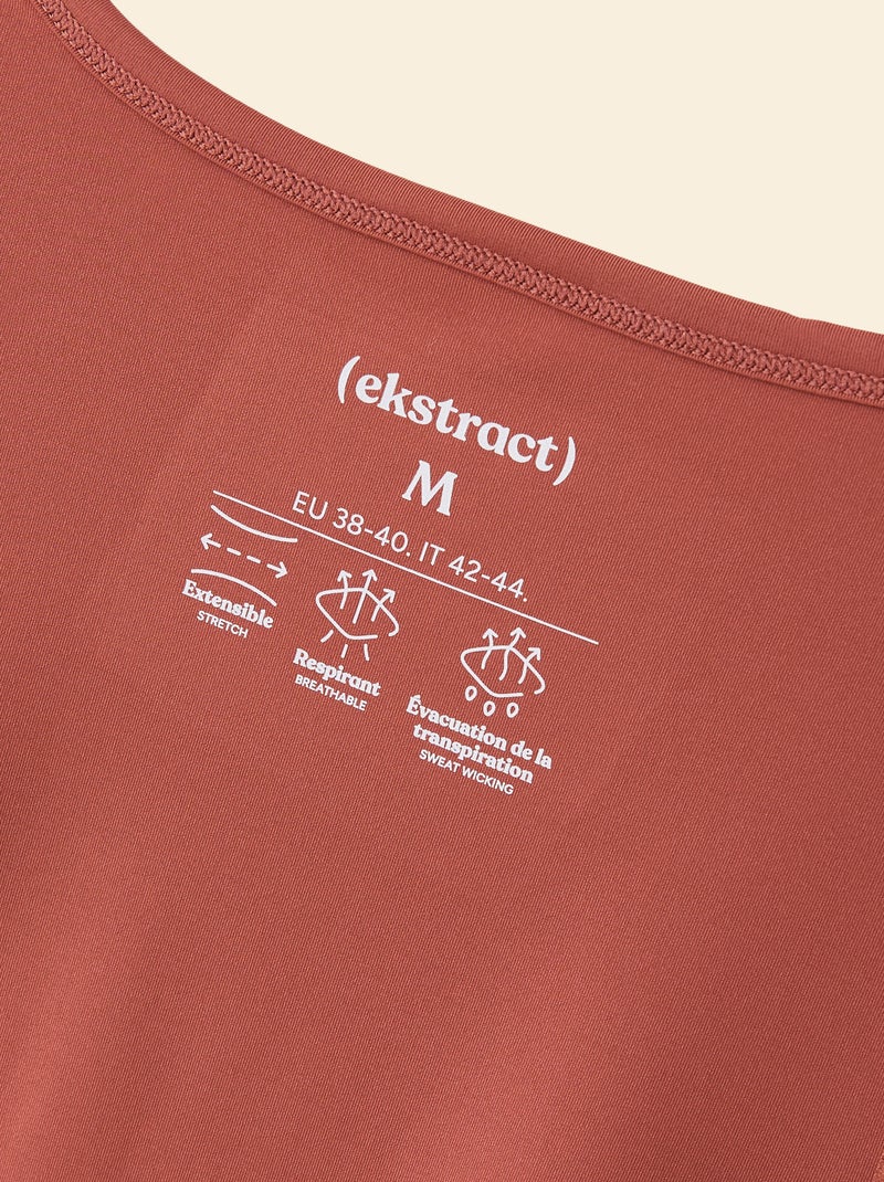 Camiseta larga fluida - (ekstract) Marron - Kiabi