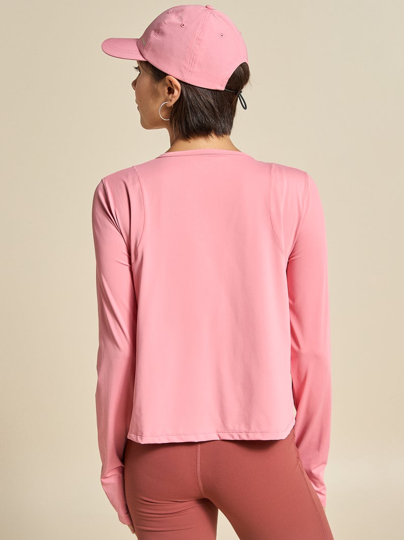 Camiseta larga fluida - (ekstract) Rosa - Kiabi