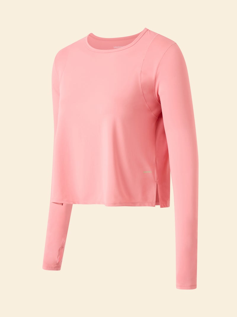 Camiseta larga fluida - (ekstract) Rosa - Kiabi