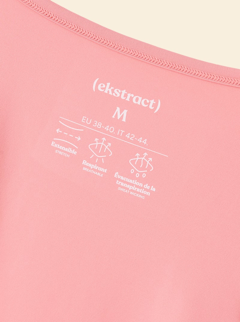 Camiseta larga fluida - (ekstract) Rosa - Kiabi