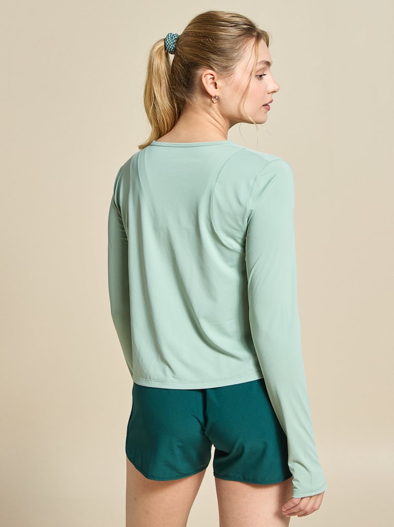 Camiseta larga fluida - (ekstract) Verde - Kiabi